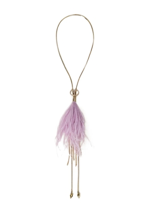TWINSET feather-tassel necklace - Purple