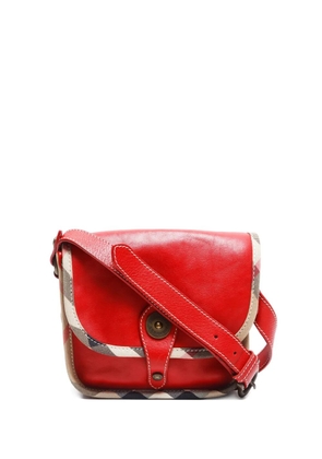 Burberry Pre-Owned 2005 Nova Check-print trim shoulder bag - Red