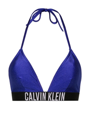 Calvin Klein logo-underband triangle bikini top - Blue