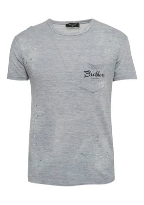DSQUARED2 distressed pocket T-shirt - Grey