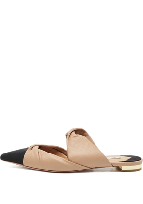 Aquazzura twist-strap flat mules - Neutrals