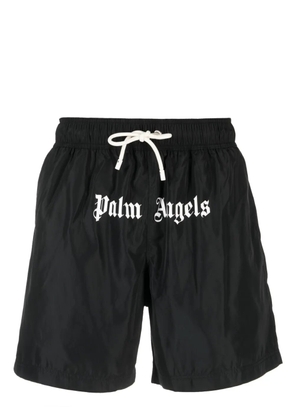 Palm Angels logo-print swim shorts - Black