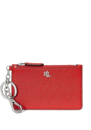 Lauren Ralph Lauren leather key-ring card holder - Orange