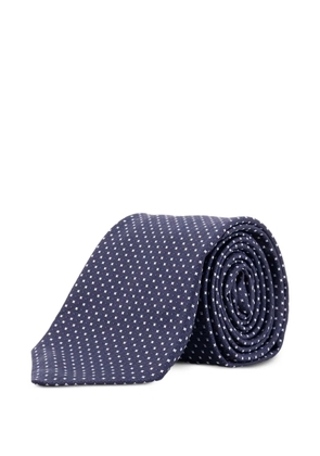 Kiton dot-pattern tie - Blue