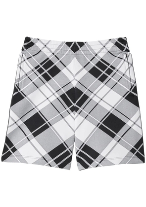 Burberry mid-rise check-print shorts - Grey