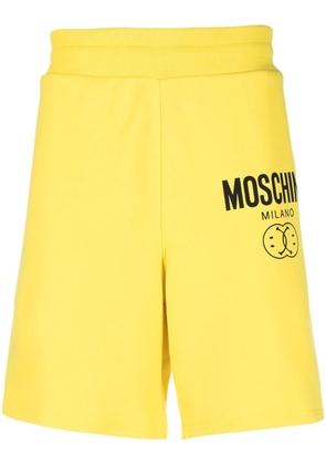 Moschino logo-print track shorts - Yellow