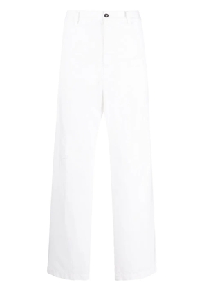 DSQUARED2 logo-print straight-leg trousers - White
