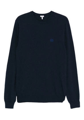 LOEWE logo-embroidered crew-neck sweater - Blue