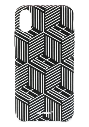 Off-White graphic logo printed iPhone X case - Black