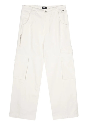 GCDS Ultracargo wide-leg trousers - White