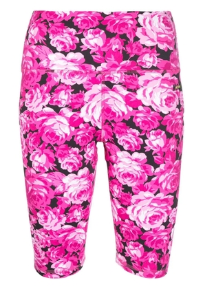 MSGM floral-print cycling shorts - Pink