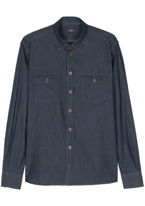 Peserico contrast-stitching denim shirt - Blue