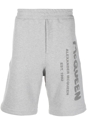 Alexander McQueen Graffiti-print track shorts - Grey