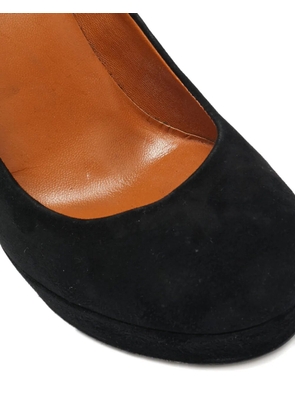Gucci Pre-Owned suede platform heeled pumps - Black