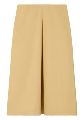 Tory Burch pleated cotton midi skirt - Neutrals