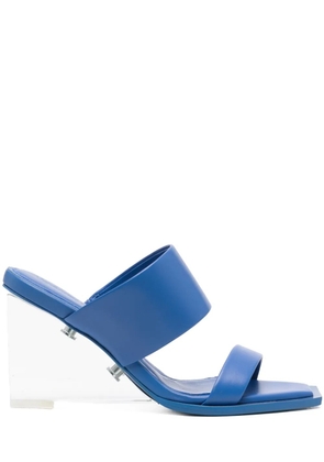 Alexander McQueen 75mm platform leather sandals - Blue