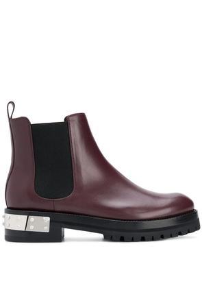 Alexander McQueen studded logo plaque Chelsea boots - Red