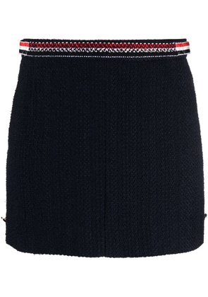 Thom Browne 4 Bar-tab tweed miniskirt - Blue