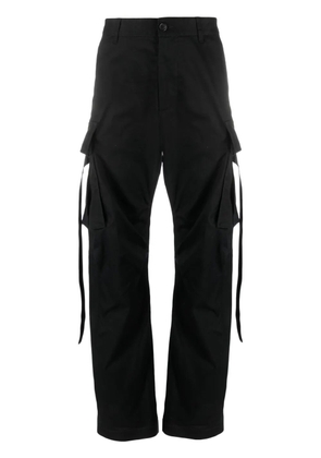 DSQUARED2 straight-leg cotton cargo trousers - Black