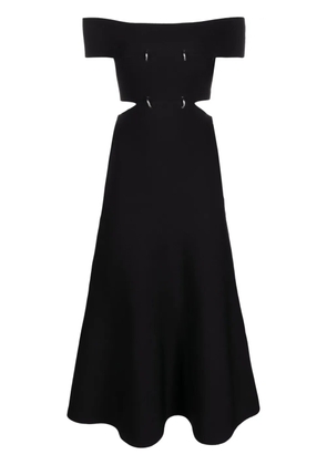 Alexander McQueen off-shoulder flared midi dress - Black