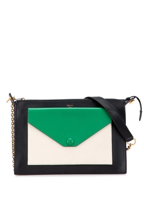 Celine Pre-Owned 2014 Tricolor Leather Pocket Envelope Zip crossbody bag - Black