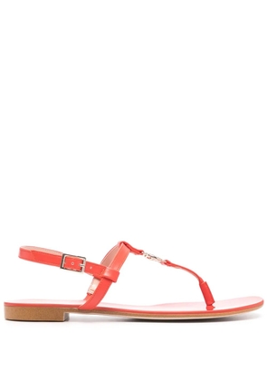TWINSET logo-plaque sandals - Orange