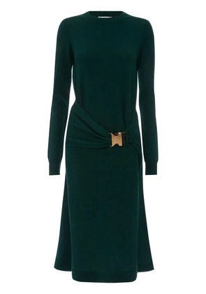 JW Anderson buckle-waist midi dress - Green