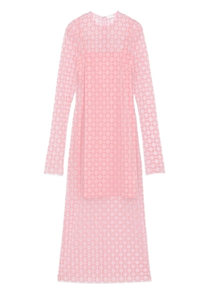 Givenchy flocked-logo midi dress - Pink