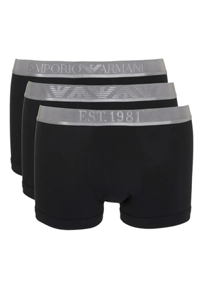 Emporio Armani logo-waistband boxers (pack of three) - Black