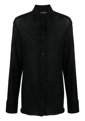 TOM FORD long-sleeved cashmere shirt - Black