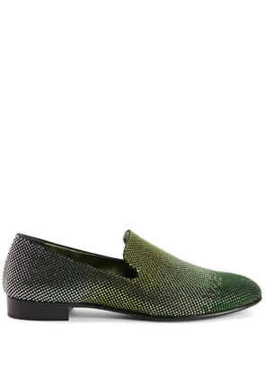 Giuseppe Zanotti Lewis Sparkle rhinestone loafers - Green