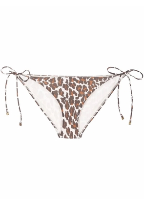 Tory Burch leopard-print bikini bottoms - Brown
