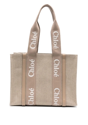 Chloé medium Woody tote bag - Neutrals