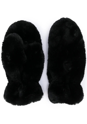 Apparis Coco faux-fur mittens - Black