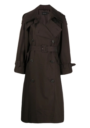 Low Classic belted double-breasted trench coat - Brown