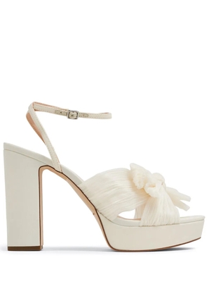 Loeffler Randall Natalia pleated knot 100mm sandals - White