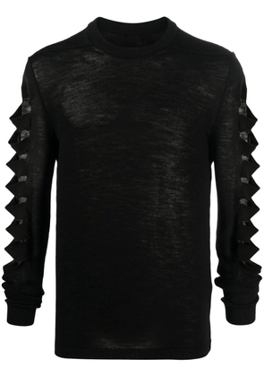 Rick Owens cut-out detail jumper - Black