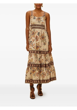 FARM Rio floral midi dress - Neutrals