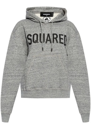 DSQUARED2 logo-print cotton hoodie - Grey