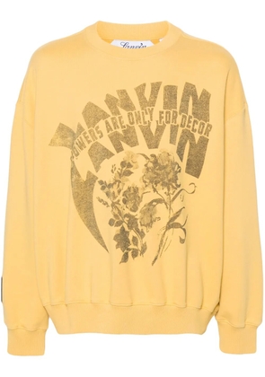 Lanvin x Future logo-print cotton sweatshirt - Yellow