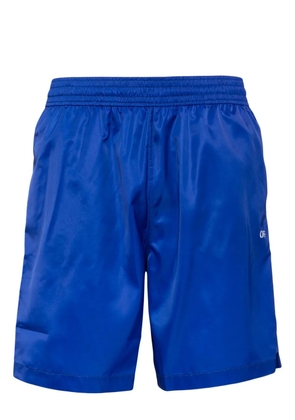 Off-White Scribble Diags-print elasticated swim shorts - Blue