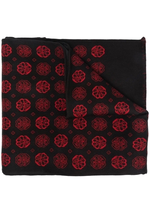 Alexander McQueen jacquard-woven scarf - Black