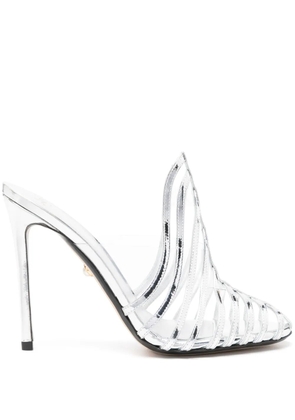 Alevì Alessandrea 110mm strappy mules - Silver
