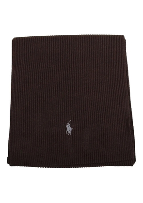 Ralph Lauren Collection ribbed logo scarf - Brown