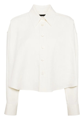 Fabiana Filippi buttoned linen blend shirt - White