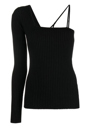 Helmut Lang single-sleeve design top - Black