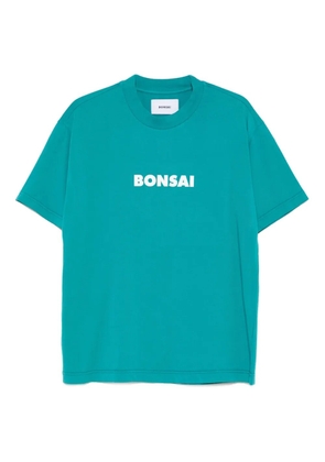 Bonsai logo-print cotton T-shirt - Blue