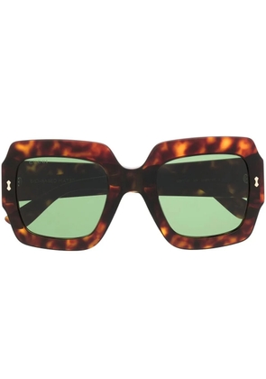 Gucci Eyewear oversized tortoiseshell-frame sunglasses - Brown