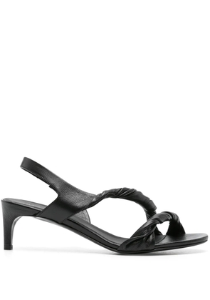 Del Carlo 60mm twisted leather sandals - Black