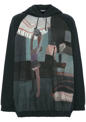 Undercover graphic-print cotton hoodie - Grey